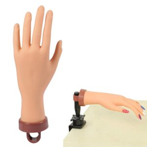 Mano articulada para práctica de manicura y uñas acrílicas